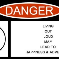 warning living out loud may lead to happiness and adventure