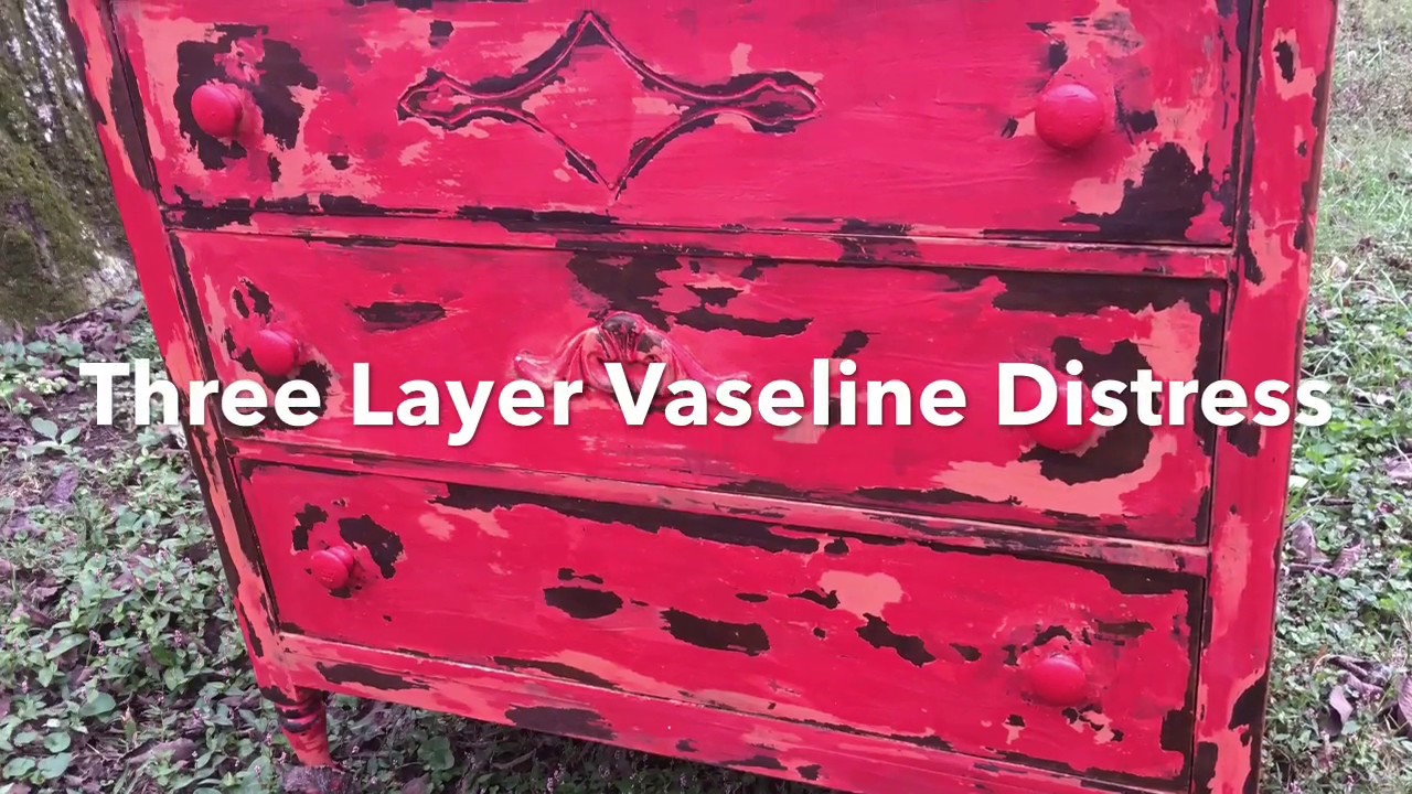 Three Color Vaseline Distress Chalk Paint Chippy New Technique DIY Chalkpaint