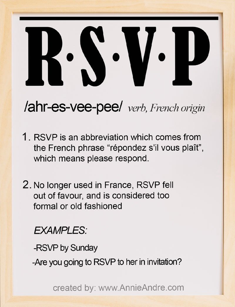 Define Rsvp On Invitations 4