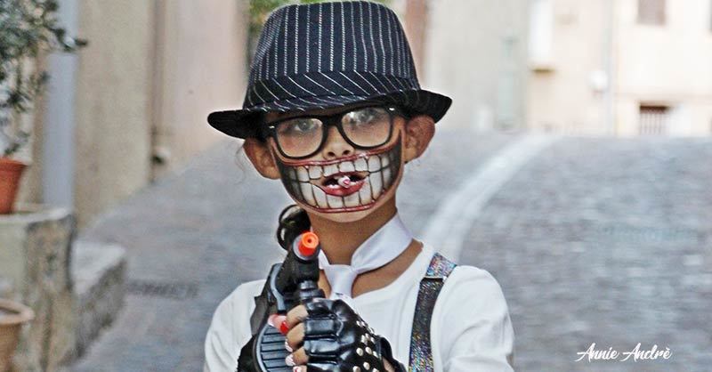 Halloween in France photo of Catherine dressed up for Halloween in La Garde France