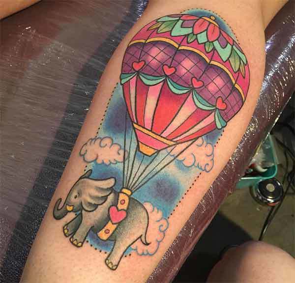 French HotAir Ballon Submarine Tattoo French HotAir Ballon Submarine Tattoo