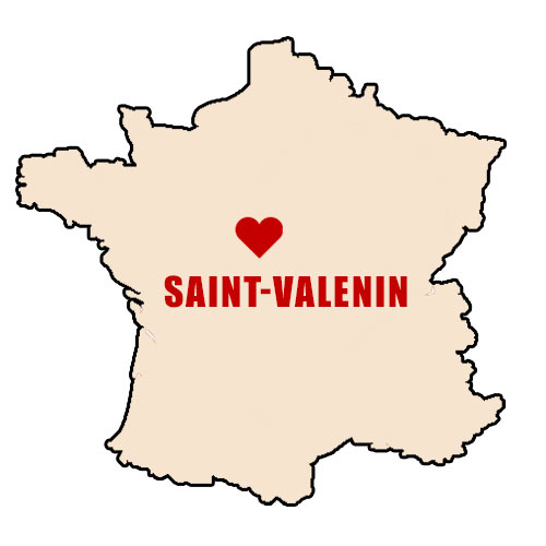 Valentine's day in France in SaintValentin, a kitschy French village