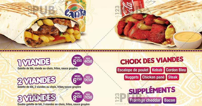 French tacos in France look more like a panini burrito but