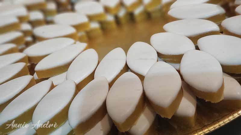 Calissons is a sweet cake like candy popular in France Photo of Calissons, a sweet cake like candy popular in France