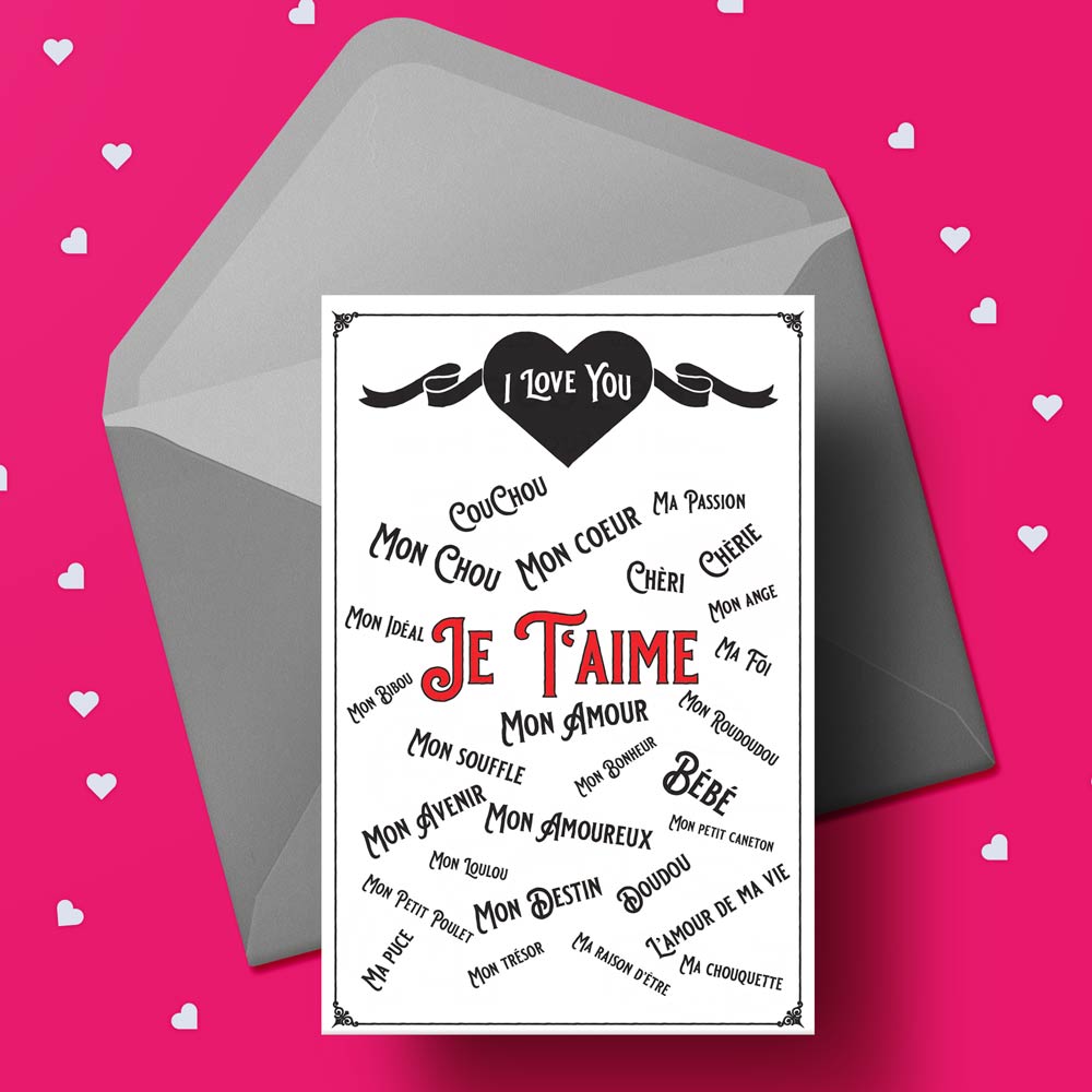 French terms of endearment greeting card